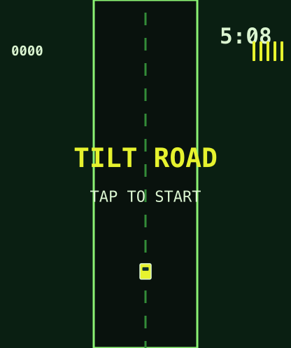 Tilt Road start screen on Apple Watch