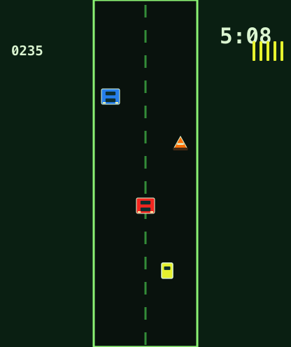 Tilt Road gameplay with cars and cones